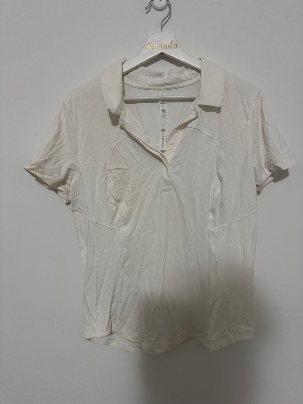 Lululemon White Polo Shirt - Lightweight Classic